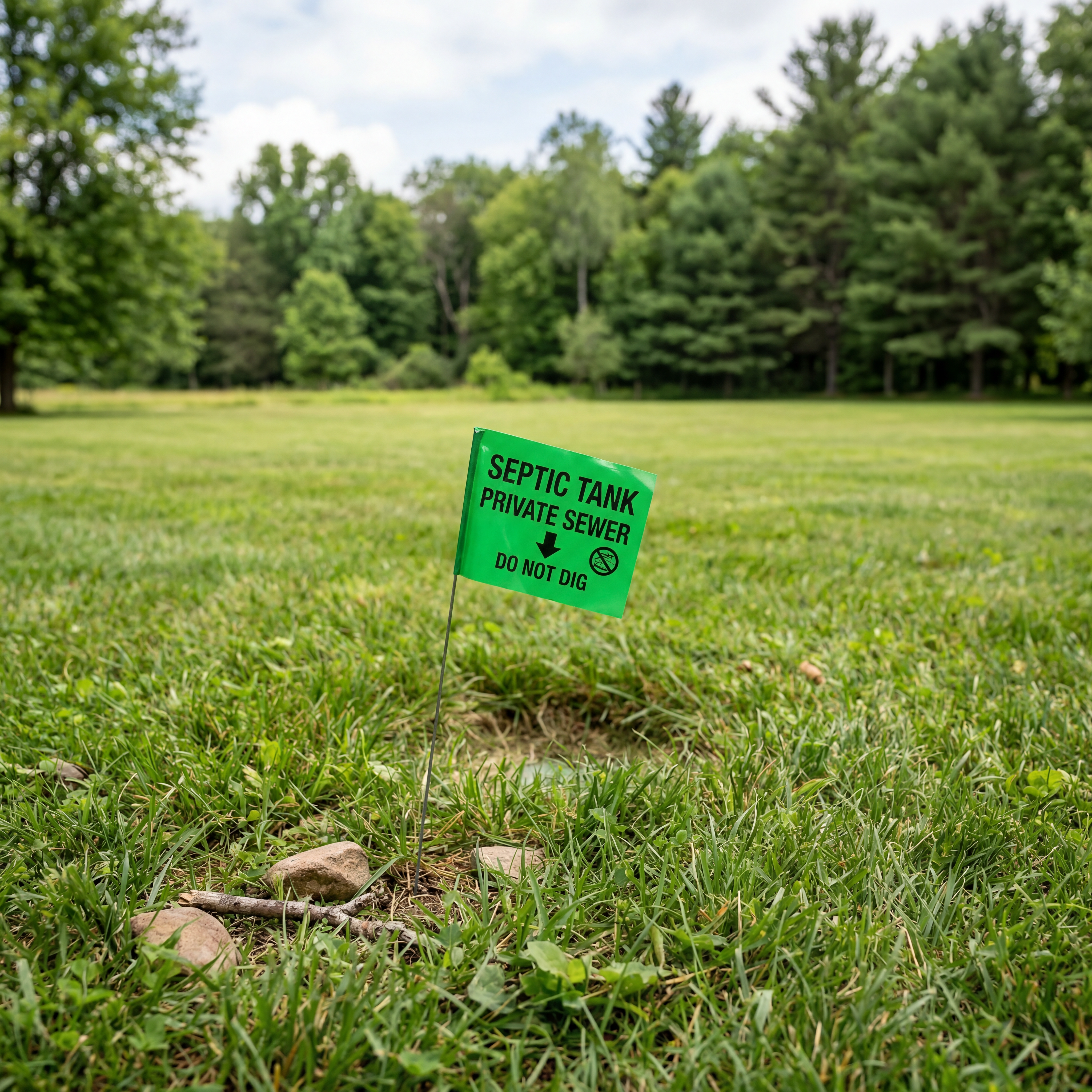 Septic tank locating with electronic detection